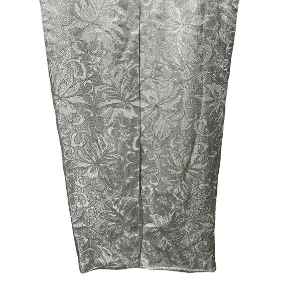 Jessica McClintock Silver Gown VTGH Size 8 Long Beyonce Megan Markle - Picture 6 of 13